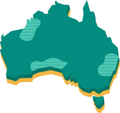 3d map of Australia.