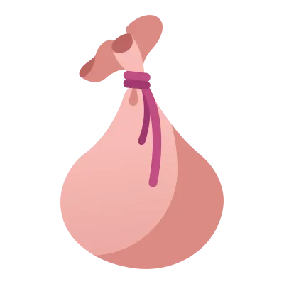 Item bag flat illustration