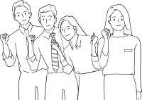 회사원 화이팅 일러스트