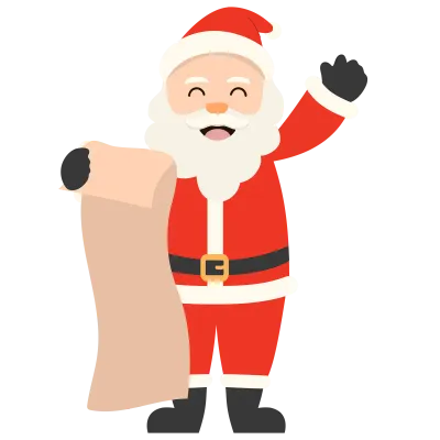 Cute of santa claus character at christmas