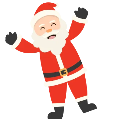 Cute of santa claus character at christmas