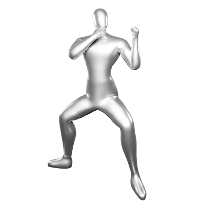 3d Render Stickman - Karate Stand Pose