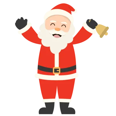 Cute of santa claus character at christmas
