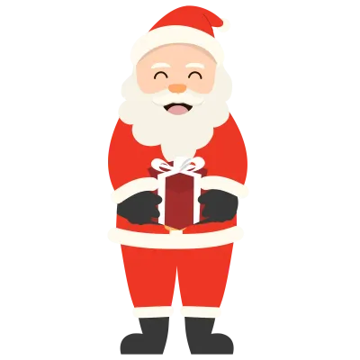 Cute of santa claus character at christmas