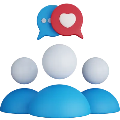 3D Favorite Discussion Group illustration Icon