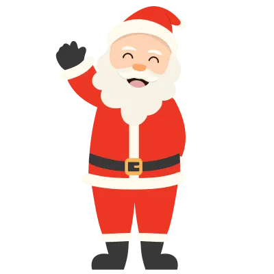 Cute of santa claus character at christmas