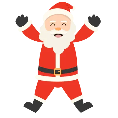 Cute of santa claus character at christmas
