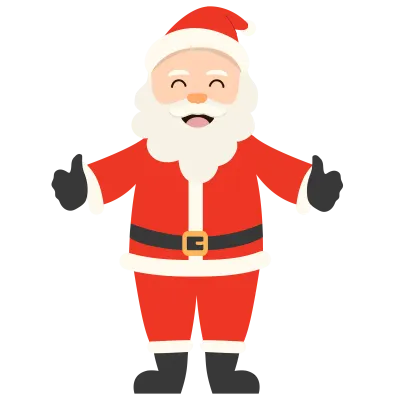 Cute of santa claus character at christmas