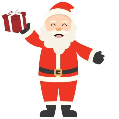 Cute of santa claus character at christmas