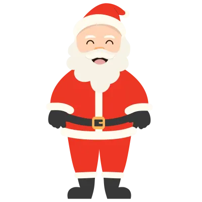 Cute of santa claus character at christmas
