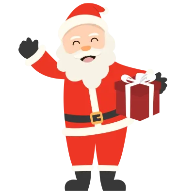 Cute of santa claus character at christmas