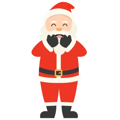 Cute of santa claus character at christmas