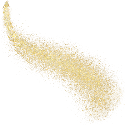 Gold glitter hand-drawn deco