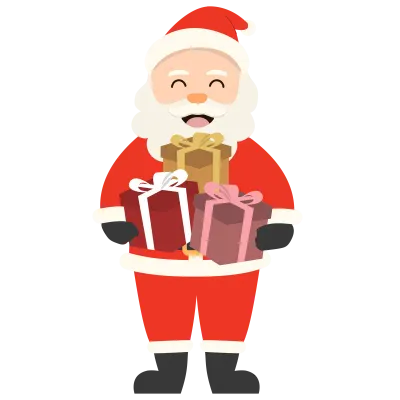 Cute of santa claus character at christmas