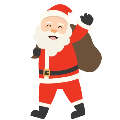 Cute of santa claus character at christmas