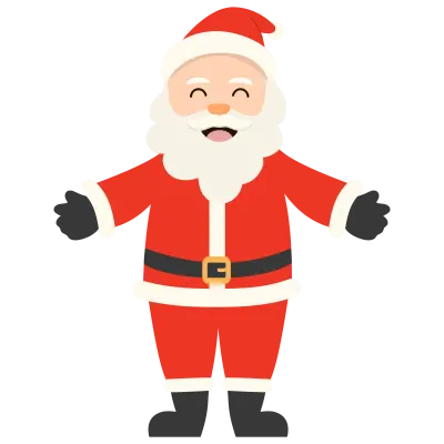Cute of santa claus character at christmas