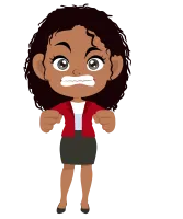 Angry businesswoman