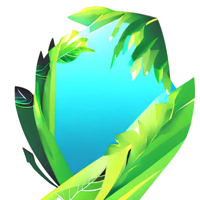 green leaf tropical in the beach