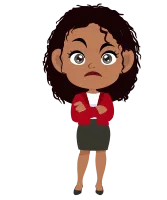 Angry businesswoman