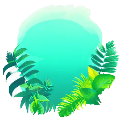 green leaf tropical in the beach
