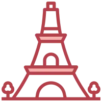 EIFFELTOWER,monument,travel,cultures,architectureandcity,Red,icon