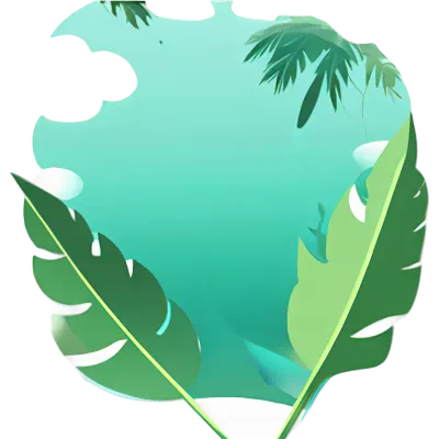 green leaf tropical in the beach