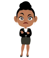 Angry businesswoman