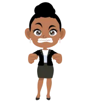 Angry businesswoman