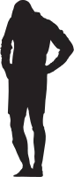 silhouette of people exercising