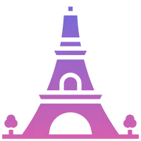 EIFFELTOWER,monument,travel,cultures,architectureandcity,Flatgradient,icon