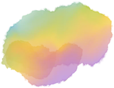 Abstract shape  watercolor with rainbow gradient