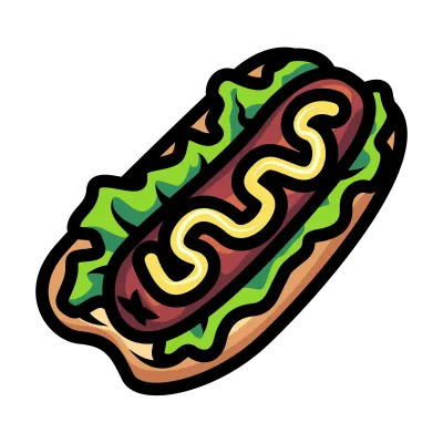 Hot Dog Sticker illustration