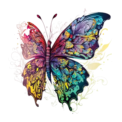 Watercolor Spring Butterfly Clipart, Spring Element Illustration