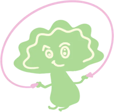 Broccoli Doodle Illustration Skipping Rope