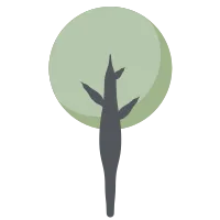 Flat Tree Environment Nature Green Collection Set