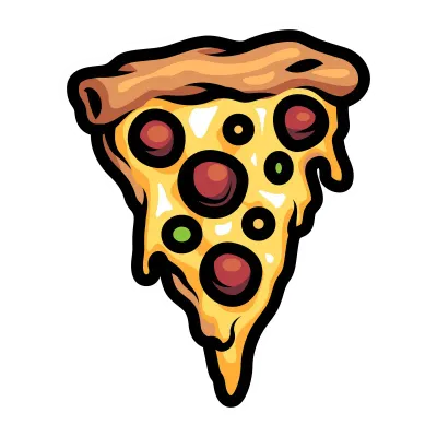 Pizza Sticker illustration