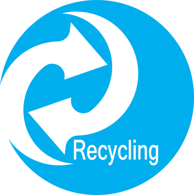 Recycling logo png element