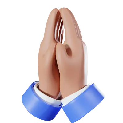 3d Sorry or Pray Emoji Illustration
