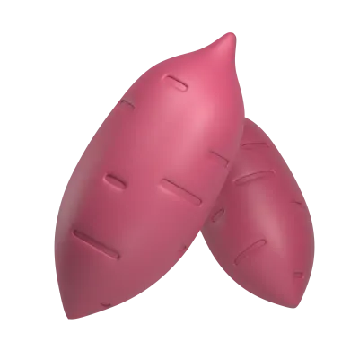 sweet potato 3d illustration