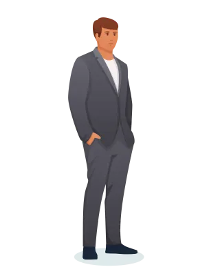 man in suit. businessman illustration
