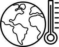 Global Warming Simple Line Icon