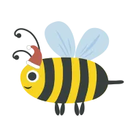 Cartoon Cute Bee Illustration Graphic Element Art Card