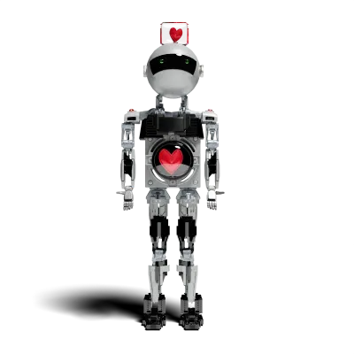 Robot for push on background to business manufacturing industry technology Product