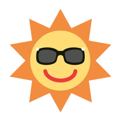 Hot sun coming with hot summer