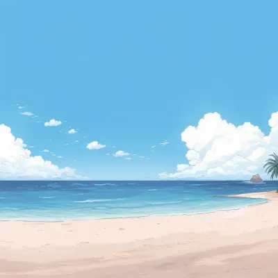바다 해변 배경