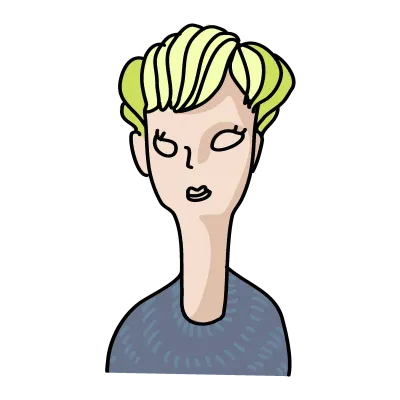 hand drawn young people cute style
