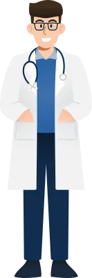 Doctor character illustration.