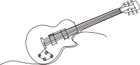 acoustic guitar continuous line drawing,vector illustration