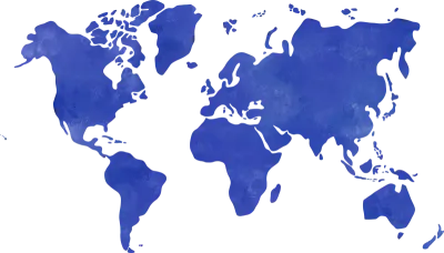watercolor painting of world map.