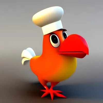 chicken cartoon  3D